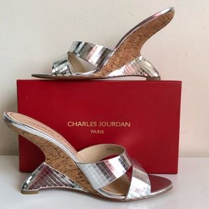Charles Jourdan “Cate” Cork Wedges